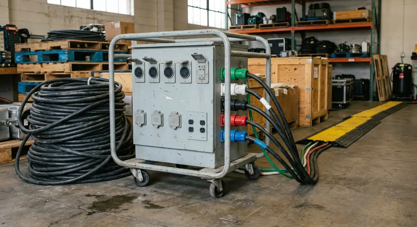 Commercial power distribution equipment ready for deployment in Delray Beach, FL