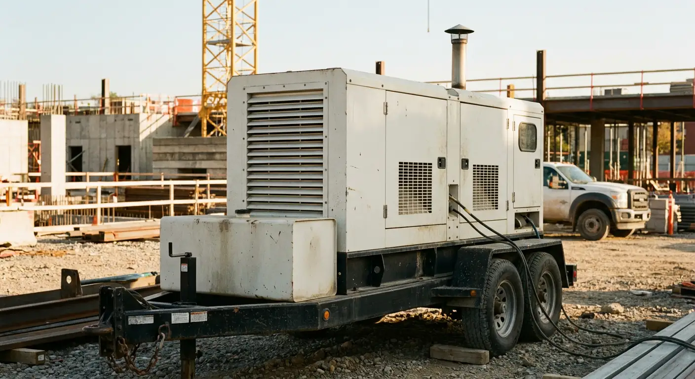 Construction generator rental background in Delray Beach, FL
