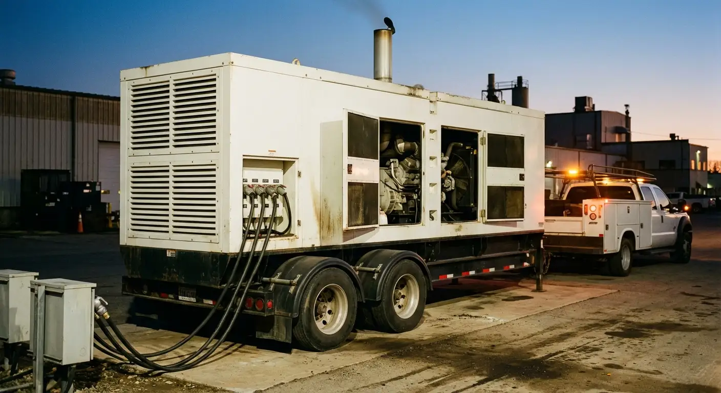 Commercial generator rental background in Delray Beach, FL