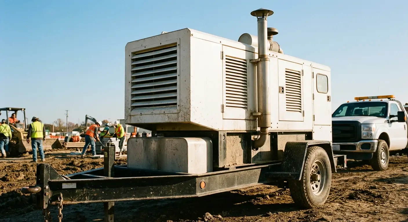 Industrial generator equipment on site in Delray Beach, FL