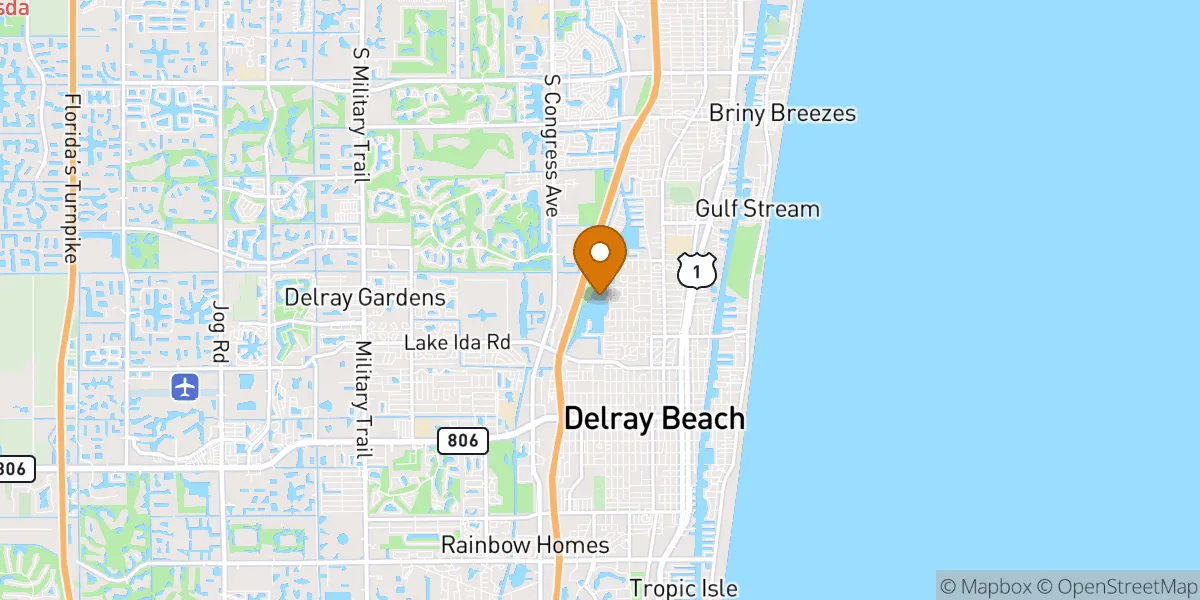 Lake Ida neighborhood map in Delray Beach, FL